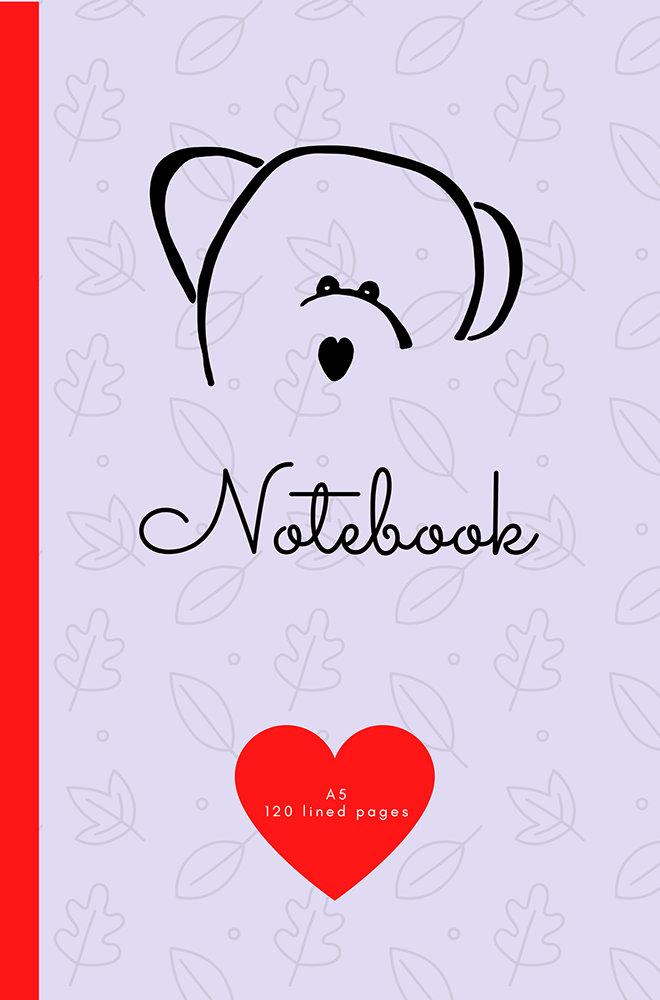 Teddy bear notebook